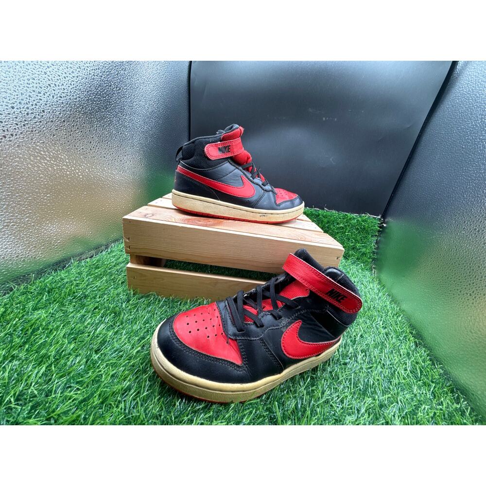 Nike Court Borough- Sneakers - Red/Black/White- Size 2.5Y